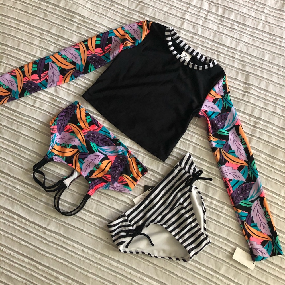 Kids 3 piece swimsuit set